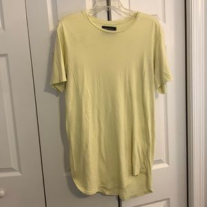 Mens Medium Pacsun Yellow Scallop Tee